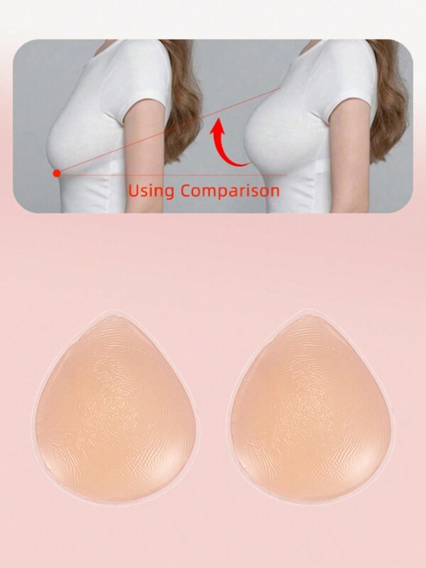 1 Pair Water Drop Nipple Covers, Waterproof, Sweat-Proof, Conceal Nipple, Super Thin, Reusable, Lift & Gather, Invisible Adhesive Silicone Breast Petals