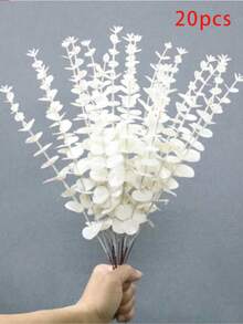 10/20 cây thân cây khuynh diệp nhân tạo màu xanh lá cây/vàng/trắng/đen trang trí lá, trang trí trung tâm tiệc cưới bó hoa trang trí nhà chủ đề khủng long rừng nhiệt đới vật dụng tiệc trang trí giáng sinh - Nhiều màu - Xem 13