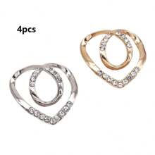 6 Stücke Kleider Eckknopf, T-Shirt Taille dekorativer Ring und kreativer Schaltknopf für Schals, geeignet für Kleidung, Gürtel und Schals