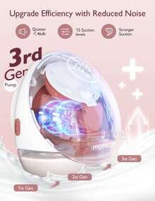 Momcozy Electric Breast Pump Portable Mobile Flow | M9, App Discreet Control Portable Breast Pump M9 24mm - 玫瑰紅 - 查看 3
