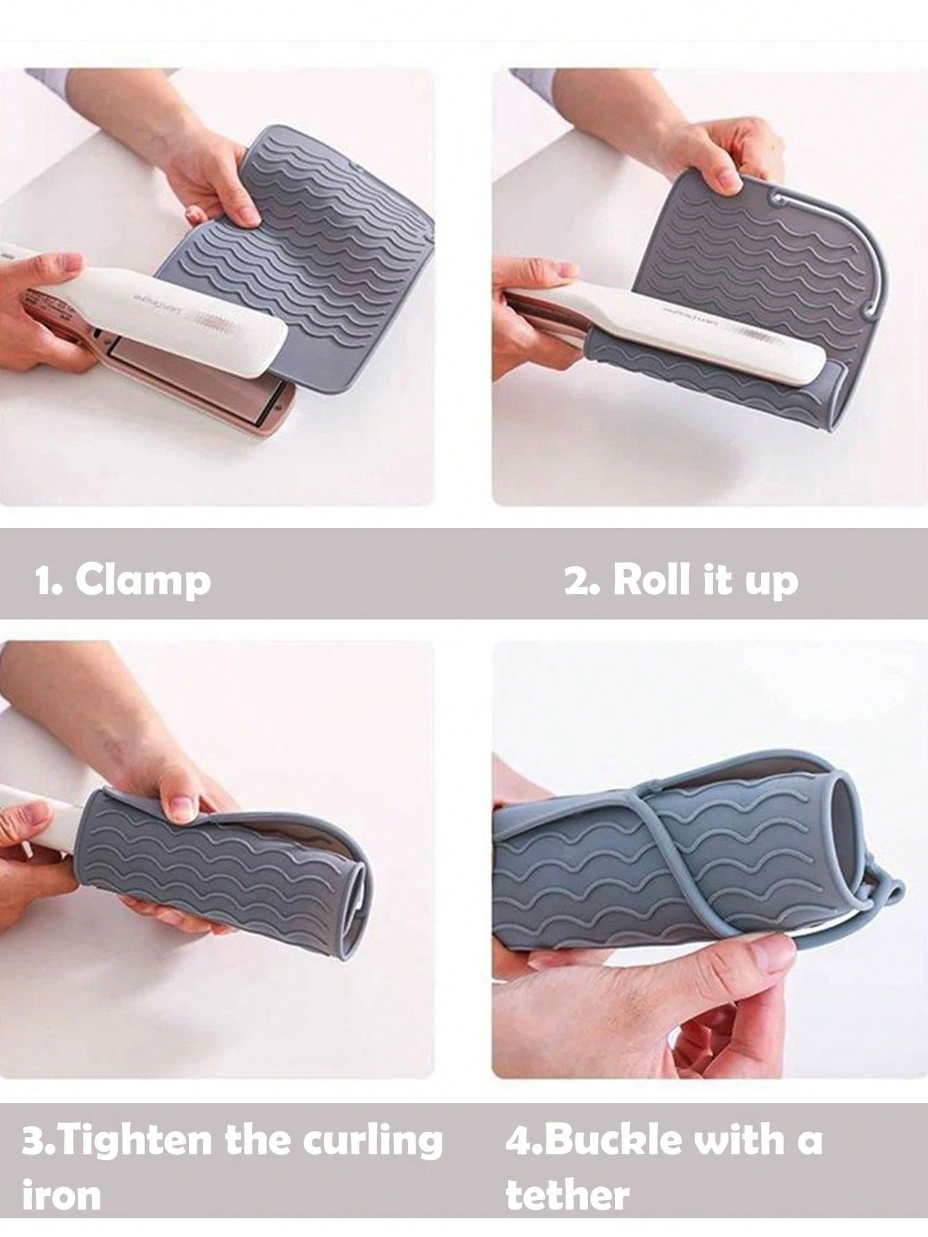 1 قطعة حصيرة سيليكون لتجعيد الشعر، وسادة مقاومة لل...