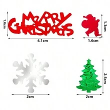 1pc 15g Ông già Noel & Bông tuyết Confetti, PVC Lấp lánh Trang trí Rắc cho Bàn tiệc Giáng sinh - Nhiều màu - Xem 2