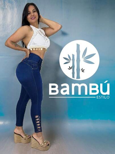 jeans mujer corte colombiano levanta pompa push up mezclilla strech