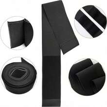 弹力钩环腰带瑜伽健身运动腹部束身衣涤纶面料可机洗（S-3M、M-4M、L-5M） - 黑色 - 查看 3