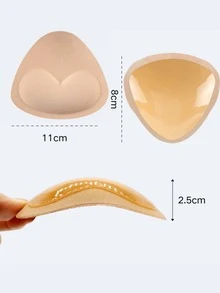 1 Cặp Miếng Đệm Lót Áo Ngực Bikini, Miếng Đệm Lót Đồ Lót Dày Thoáng Khí Tự Dính Chống Trượt Có Thể Gập Lại - Màu be - Xem 6