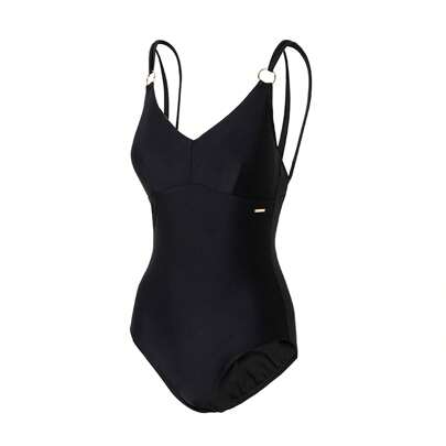Speedo Women One-Piece Swimsuit, New Leisure Sports Swimming Suit With V-Neck