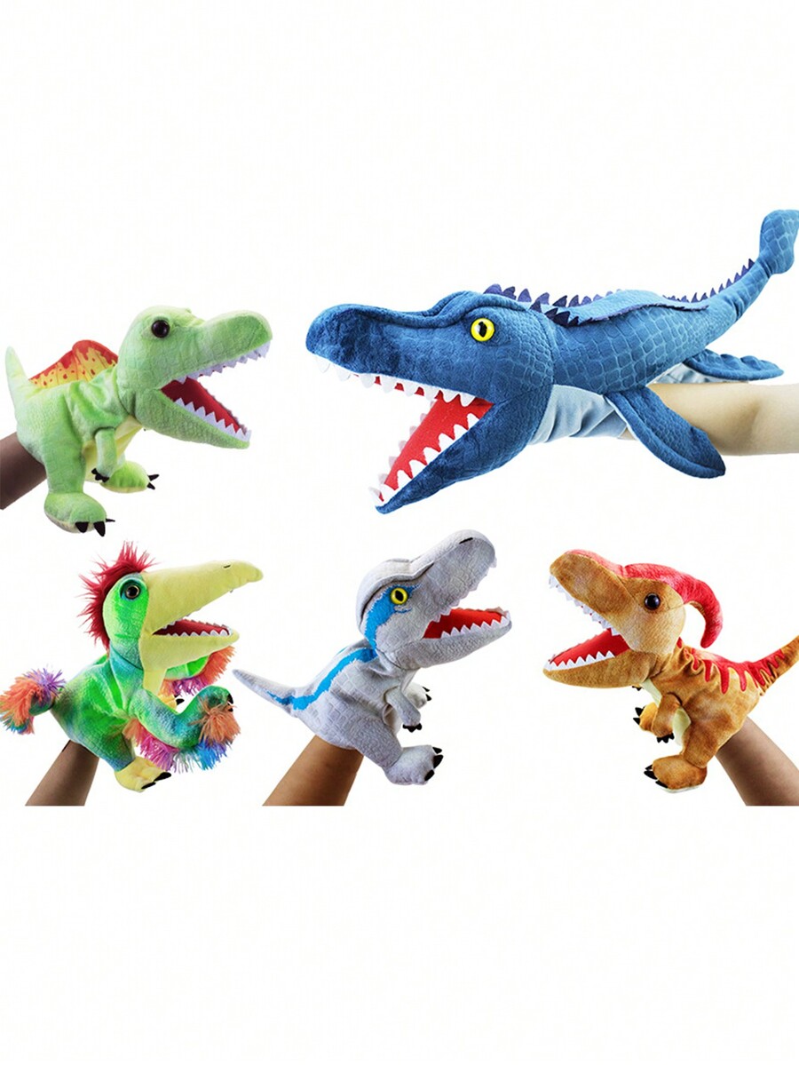 Large 30cm Plush Dinosaur Animal Puppet Hand Glove Doll, Storytelling