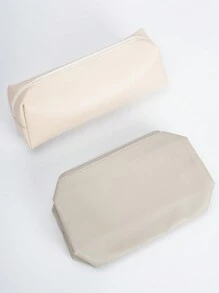 حقيبة أقلام قابلة للتخصيص - قطعة واحدة حقيبة قلم للقرطاسية، مقبض سحاب حقيبة صغيرة من الجلد، للأقلام والأقلام الرصاص والصبغات ومستحضرات التجميل، ل- العملات المعدنية، لمسات بوهيمية