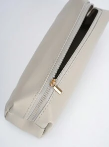 حقيبة أقلام قابلة للتخصيص - قطعة واحدة حقيبة قلم للقرطاسية، مقبض سحاب حقيبة صغيرة من الجلد، للأقلام والأقلام الرصاص والصبغات ومستحضرات التجميل، ل- العملات المعدنية، لمسات بوهيمية