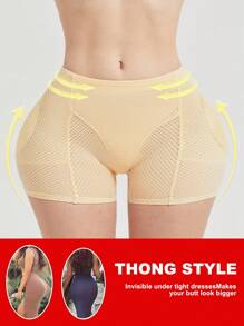 Ladies' Waist-Binding Hip-Lifting Body-Shaping Shorts With Detachable Sponge Pad