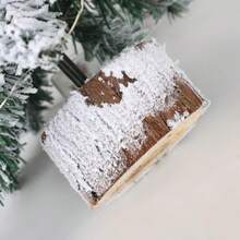 1 件预亮灯桌面圣诞树，雪花植绒圣诞树，带 LED 灯和木质底座，迷你圣诞松树，适用于桌面、办公桌、家居圣诞装饰，最佳圣诞礼物，圣诞装饰，冬季房间装饰，圣诞家居装饰，圣诞礼物，圣诞装饰 - 彩色 - 查看 6