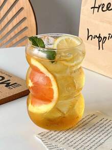 1 件毛毛虫玻璃杯，550 毫升高硼硅玻璃水杯，冰咖啡杯，果汁、牛奶、茶等饮水杯，夏季冬季饮具，适合水、苏打水、茶、礼物