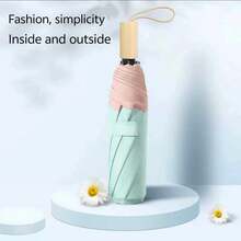 Ô gấp nhỏ, dễ mở, thích hợp sử dụng hàng ngày và du lịch, nhỏ và đẹp, đa chức năng, thích hợp cho nơi làm việc mới và cổ cồn trắng, rất thích hợp cho công việc, du lịch, đi làm, nhỏ và nhẹ, ô gấp chống thấm nước mạnh mẽ và di động, bảo vệ nâng cao, thích hợp cho ngày nắng và ngày mưa thời trang ô mini-mini mở bằng tay, thiết kế gấp nhỏ gọn di động - màu xanh lá - Xem 1