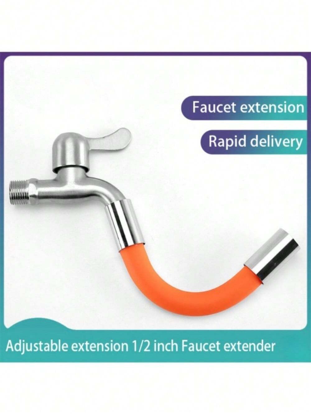 Adjustable Extension 1/2 Inch Faucet Extender Bathroom Adjustment Free