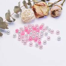 300 hạt ngọc trai 8mm không có lỗ dùng làm đồ thủ công, hạt ngọc trai giả tròn không có lỗ dùng làm đồ trang trí bình hoa, ngọc trai giả dùng làm đồ thủ công, đám cưới, tiệc sinh nhật, trang trí nhà cửa - Nhiều màu - Xem 3