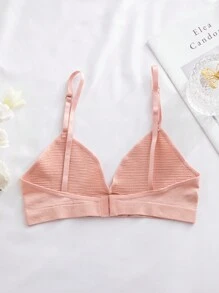 6pcs/Set Multicolor Women's Bras With Back Closure, Wireless & Padless Comfortable Bras With Adjustable Straps, Seamless Bras & Sports Bras - Multicolor - View 9