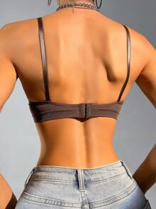 6pcs/Set Multicolor Women's Bras With Back Closure, Wireless & Padless Comfortable Bras With Adjustable Straps, Seamless Bras & Sports Bras - Multicolor - View 5