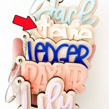 Móc khóa Acrylic tùy chỉnh | Thẻ tên bằng gỗ và Acrylic được cá nhân hóa | Thẻ túi Acrylic | Nhãn ba lô | Móc khóa túi tã | Thẻ tên tùy chỉnh - Nhiều màu - Xem 7