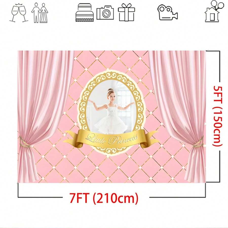 Pink Ballet Theme DIY Custom Portrait Happy Birthday Photography