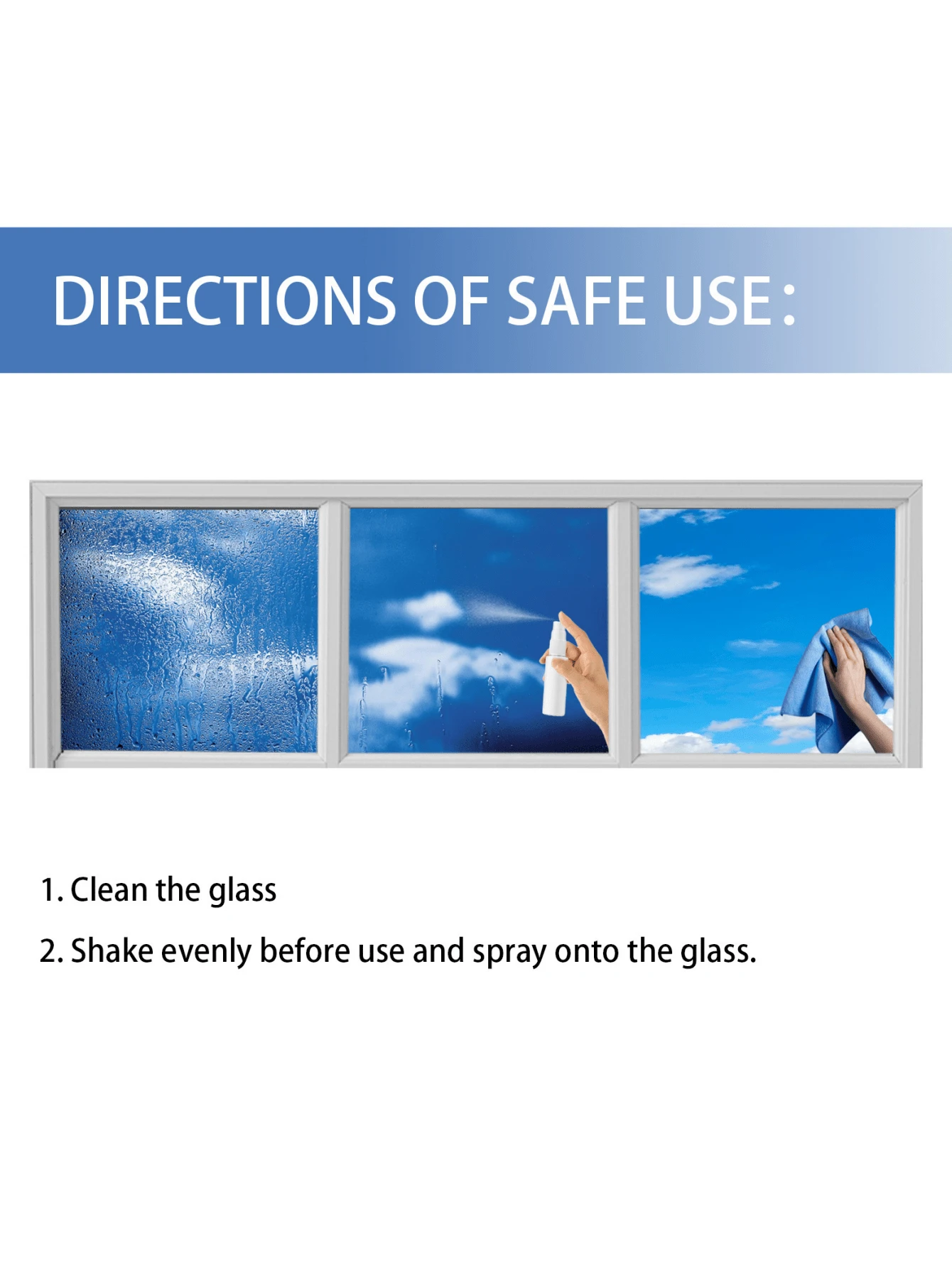 OneWay Mirror Spray Window Glass Mirror Cleaning Home Bathroom Toilet