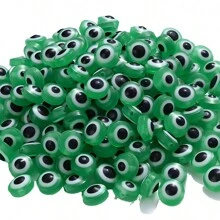 80pcs/Bag 15 Style Evil Eye Beads 8mm Evil Eye Charms Beads For Jewelry Making Turkish Beads Spacer Beads For DIY Bracelet Earring Necklace Crafts Making - Multicolor - View 17