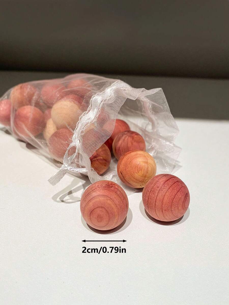 8 Natural Red Cedar Balls For Odor Removal Perfect For Wardrobes