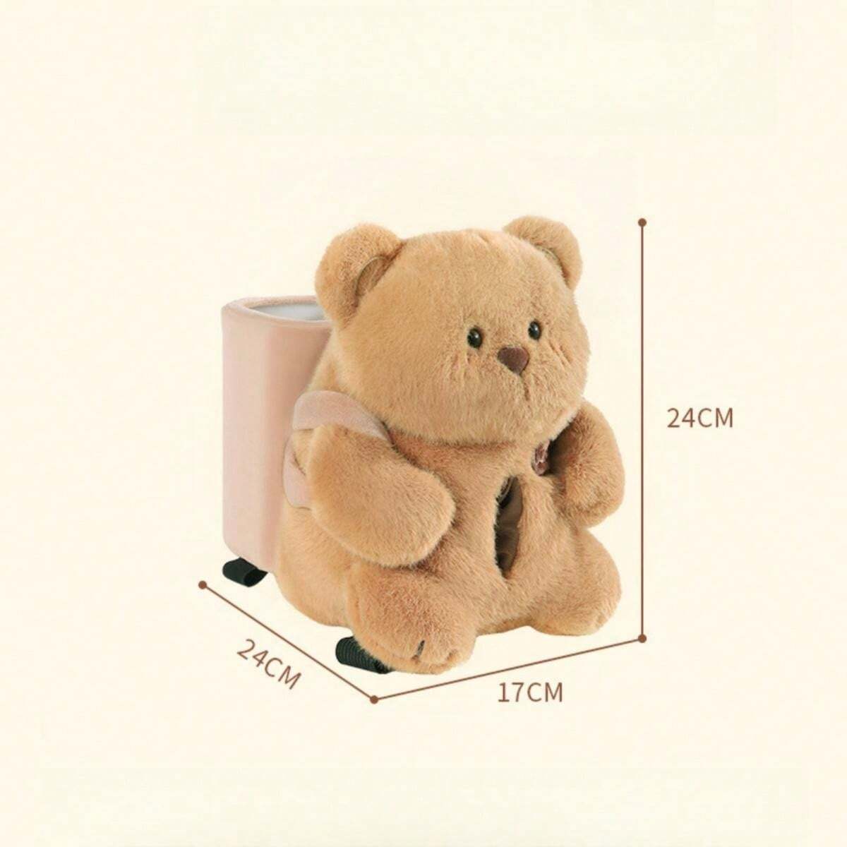 1pc 2In1 Automotive Center Console Tissue Box & Trash Can