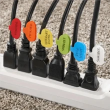 1 Bộ 32 Dây Buộc Cáp Nhiều Màu Có Thể Tái Sử Dụng Dùng Để Quản Lý Và Nhận Dạng Dây Cáp, Có Thẻ Nhãn Phù Hợp Cho Thiết Bị Điện Tử Và Máy Tính, Không Dùng Pin - Nhiều màu - Xem 7