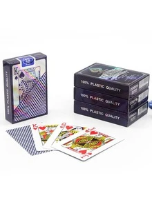 1 bộ bài nhựa PVC dày chống thấm nước, bền, có thể giặt được, chống trầy xước - Nhiều màu - Xem 9