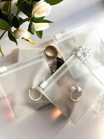 10pcs/Set EVA Jewelry Storage Bag, Minimalist Jewelry Bag For Home, Gift For Valentine's Day Back To School