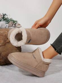 女士高帮保暖拖鞋，新款冬季款式，居家防滑毛绒保暖简约百搭女士冬鞋，全包覆穿着