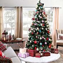 Tấm thảm lông xù hình bông tuyết màu trắng kích thước 78/90/122cm cho cây thông Noel Trang trí cây thông Noel tại nhà cho tiệc năm mới Tấm thảm dễ dàng lắp đặt Tấm thảm cây thông Noel cao cấp Tấm thảm cây thông Noel tròn mềm mại sang trọng cho lễ hội Quà tặng tốt nhất cho sinh nhật Trang trí Giáng sinh Quà tặng Giáng sinh tại nhà Trang trí Giáng sinh - trắng - Xem 1