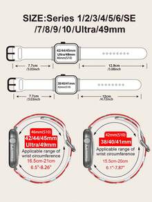 圣诞姜饼人、饼干圣诞树趣味可爱休闲硅胶表带，兼容 Apple Watch 38 毫米 40 毫米 41 毫米 45 毫米 44 毫米 42 毫米 49 毫米，柔软灵活透气替换表带，兼容 Apple Watch Ultra SE/9/8/7/6/5/4/3/2/1 智能手表 - 彩色 - 查看 6