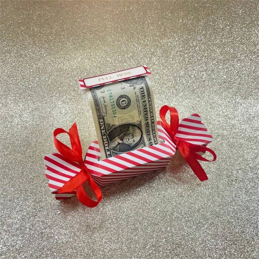 1 túi đựng tiền bất ngờ Giáng sinh, hộp quà bất ngờ Giáng sinh, hộp quà kẹo Giáng sinh, quà tặng sáng tạo - Nhiều màu - Xem 1