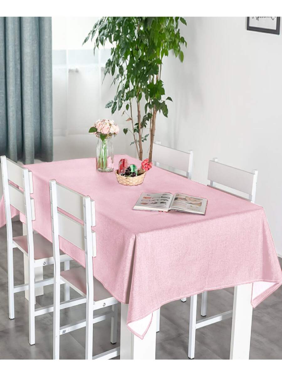 Rustic Fabric Tablecloth For 6 Places Various Colors - 乾枯玫瑰色 - 查看 1