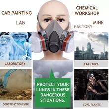 Half Face 6200 7 In1 Reusable Respirator Mask Filters Anti-Dust Gas Mask Ideal For Spray Painting, Sanding, Pesticide Spraying, Building Work, Chemical