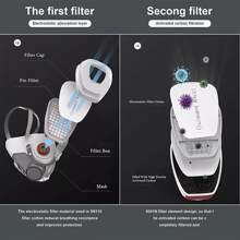 Half Face 6200 7 In1 Reusable Respirator Mask Filters Anti-Dust Gas Mask Ideal For Spray Painting, Sanding, Pesticide Spraying, Building Work, Chemical
