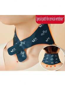 2 Pcs Steam Moxa Neck Warmer Patches, Self-Heating To Relieve Neck Fatigue, Ideal For Winter Travel & Outdoor Use, Long Lasting Heat, Thin & Unobtrusive Design - 2件 - View 1