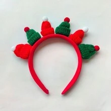 2 chiếc băng đô mini hình ông già Noel màu đỏ và xanh lá cây, phụ kiện tóc tiệc Giáng sinh dễ thương - Nhiều màu - Xem 10