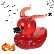 Red Rubber Satan Duck Atanic Decor Statue Halloween Ducks Collectible Figurines Gothic Style Duck - 1 - View 9