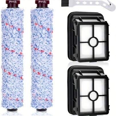 2+2+1pc Replacement Parts For Bissell Crosswave And Bissell Crosswave PetPro 1785A, 2306A, 1785 Vacuum Cleaner - Includes Multi-Function Brush 1868 And 2 Packs Of Filters 1866 - Floor Attachment