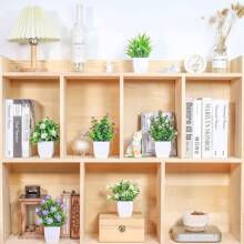 Der Rose 6 Packs Small Fake Plants Mini Artificial Faux Plants With Flowers For Home Room Farmhouse Bathroom Decor Indoor - xanh 6 gói - Xem 5