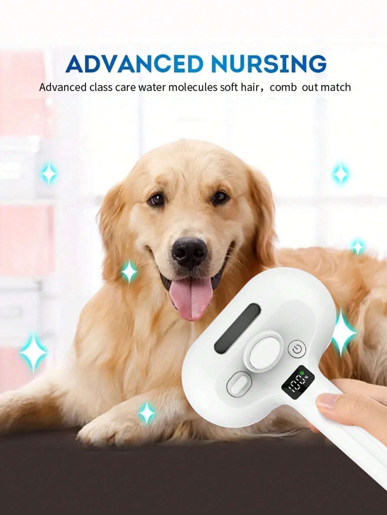 1pc Portable Pet Fur Remover Spray Brush, USB Rechargeable Cat Grooming