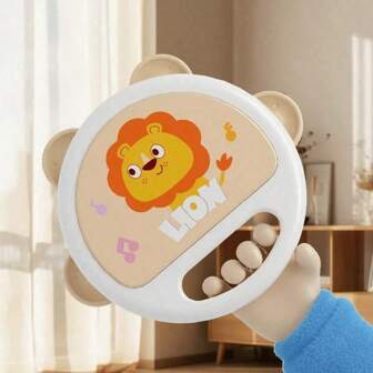 1 Pieza Pandereta de aplauso para bebé, instrumento de percusión delicado, pandereta adorable de mano, instrumento de pandereta para niños con campanas de mano, de plástico, juguetes educativos para la primera infancia (algunos componentes de color aleatorio)