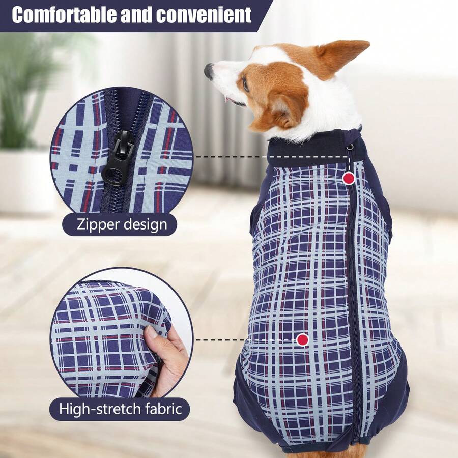 FourLegged Pet Recovery Gown, AntiLicking Wound HighElastic