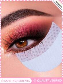 100/50 sztuk naklejek ochronnych na cienie do powiek, naklejki na cienie do powiek i eyeliner, oddychające narzędzia do makijażu oczu, pokrowce na makijaż oczu, szablony do cieni do powiek, naklejki na eyeliner, naklejki na przedłużanie rzęs, narzędzia do aplikacji kosmetyków, podkładki pod cienie do powiek, bezpyłowe, ochronne na szminkę do oczu, bezpyłowe, stosowane do przedłużania rzęs, naklejki izolacyjne do makijażu cieni do powiek, jednorazowe podkładki bezpyłowe, sztuczne rzęsy, narzędzia do makijażu. - Wielokolorowe - Zobacz 8