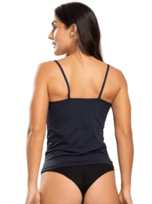 Kit 3 Women's T-Shirt Second Skin Comfort Thin Strap Casual T-Shirt Without Brand Tank Top