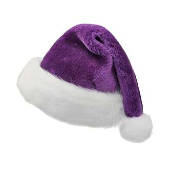 1PC Purple/Pink Santa Hat Adults Christmas Hat Fabric Fluffy Christmas Headwear For Women Men Xmas Holiday New Year Party Best Gifts Birthday Home Decor Christmas Decorations Room Decor Winter Christmas Decorations Home Christmas Gifts Christmas Decor