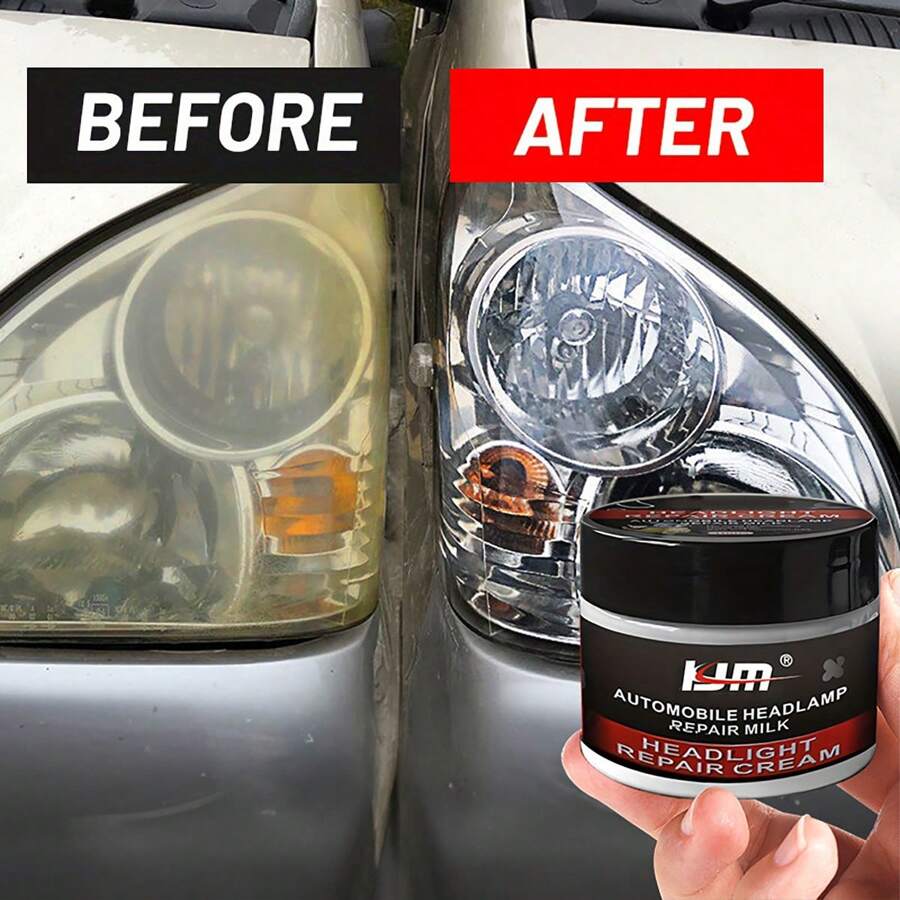 Car Headlight Restoration Kit Deep Cleaning Compound, Scratch Repair