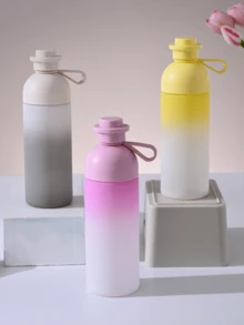 1PC/600ML-大容量磨砂渐变色水杯 - 男女学生运动水杯 - 户外运动健身水杯 - 户外便携水杯 - 彩色 - 查看 4